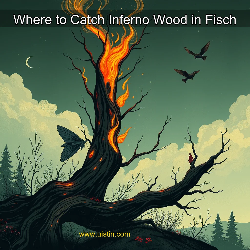 Artistic representation for Where to Catch Inferno Wood in Fisch