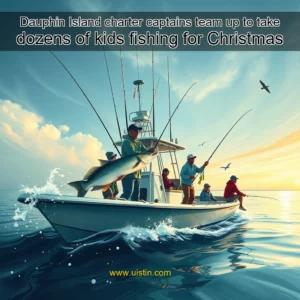 Read more about the article Dauphin Island charter captains team up to take dozens of kids fishing for Christmas