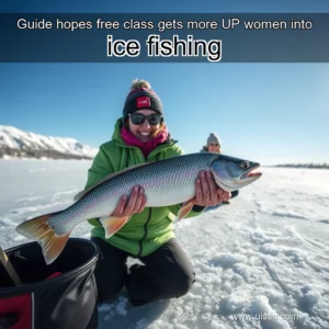Read more about the article Guide hopes free class gets more UP women into ice fishing
