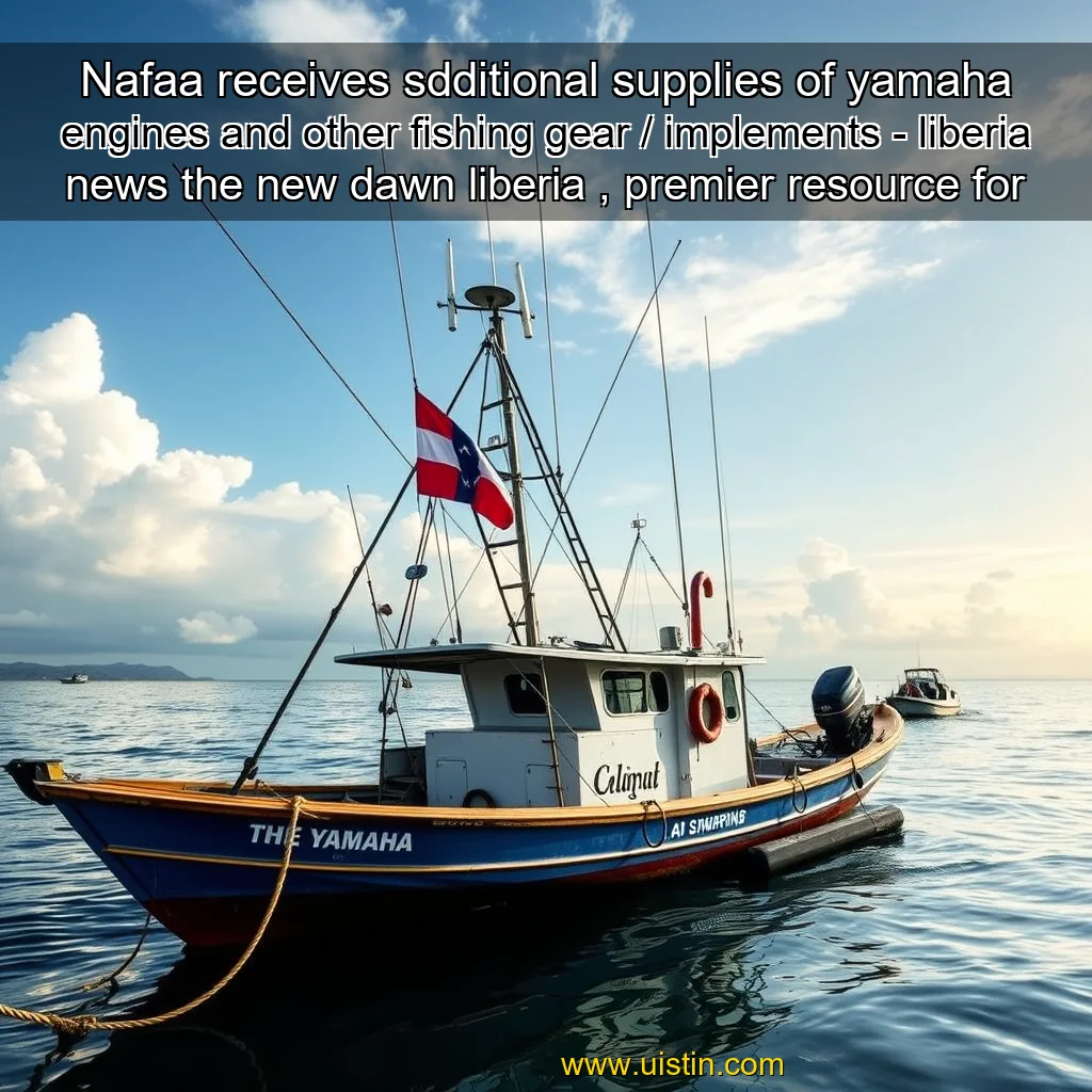 Artistic representation for Nafaa receives sdditional supplies of yamaha engines and other fishing gear / implements - liberia news the new dawn liberia , premier resource for latest news in liberia, brings to you the latest updates on nafaa receiving additional supplies of yamaha engines and other fishing gear. stay informed about the latest developments in liberia's fishing industry and maritime economy.