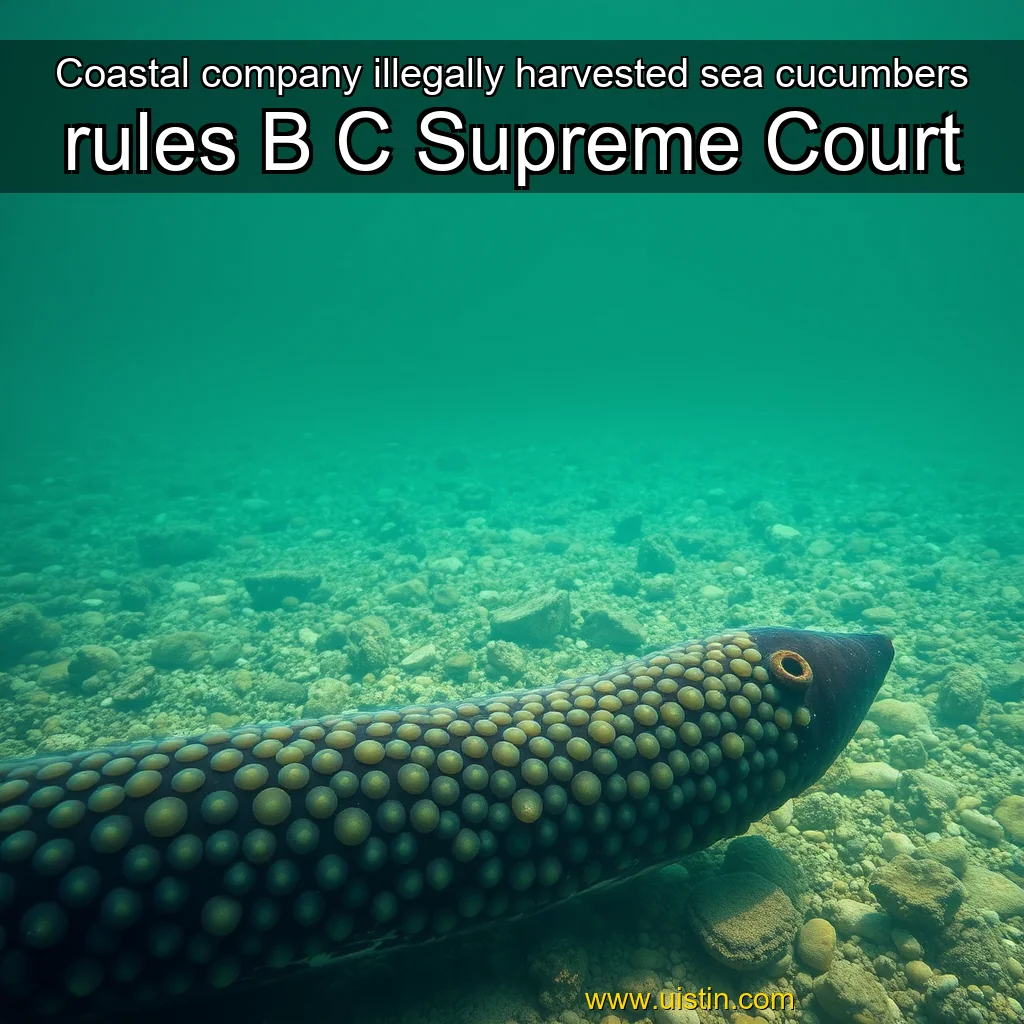 You are currently viewing Coastal company illegally harvested sea cucumbers  rules B  C  Supreme Court