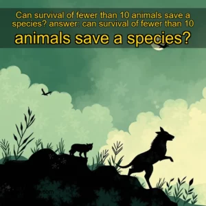 Read more about the article Can survival of fewer than 10 animals save a species?


 answer: can survival of fewer than 10 animals save a species?