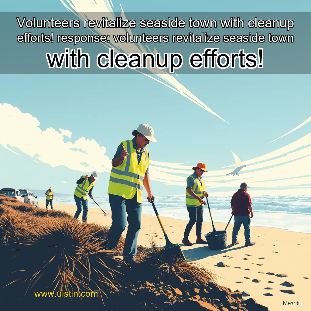 You are currently viewing Volunteers revitalize seaside town with cleanup efforts!


 response: volunteers revitalize seaside town with cleanup efforts!