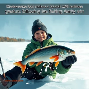 Read more about the article Madawaska boy makes a splash with selfless gesture following ice fishing derby win