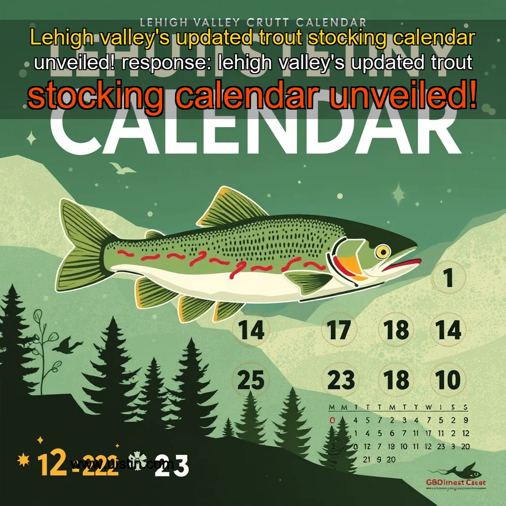You are currently viewing Lehigh valley’s updated trout stocking calendar unveiled!


 response: lehigh valley’s updated trout stocking calendar unveiled!