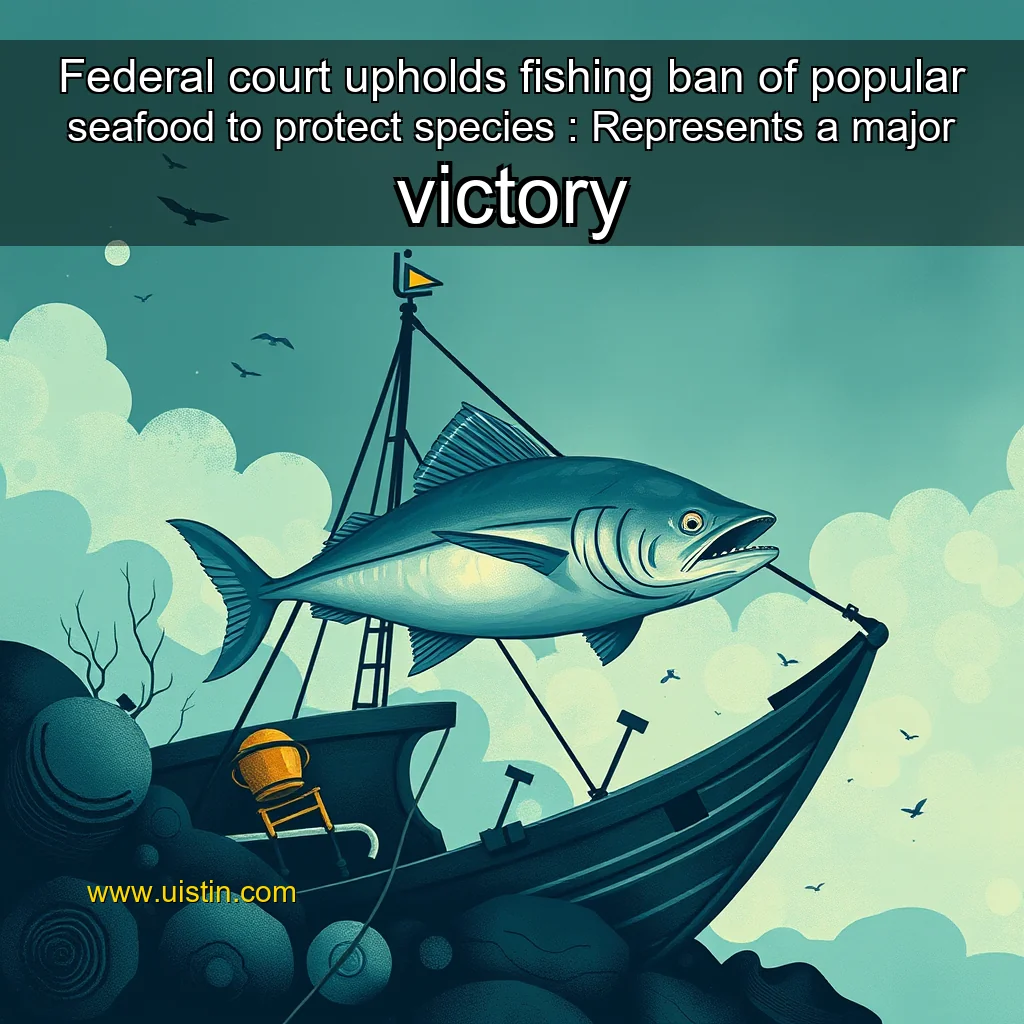 Artistic representation for Federal court upholds fishing ban of popular seafood to protect species : Represents a major victory