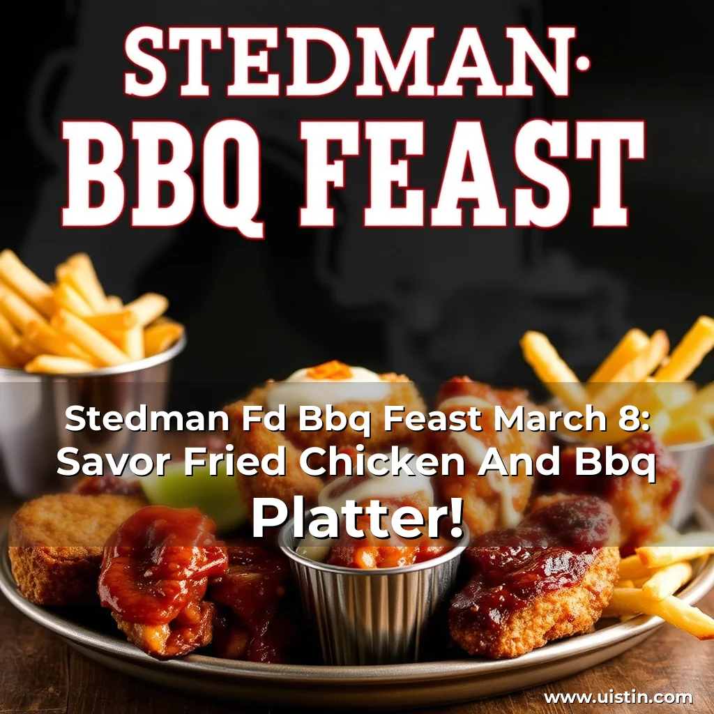 Read more about the article Stedman Fd Bbq Feast March 8: Savor Fried Chicken And Bbq Platter!