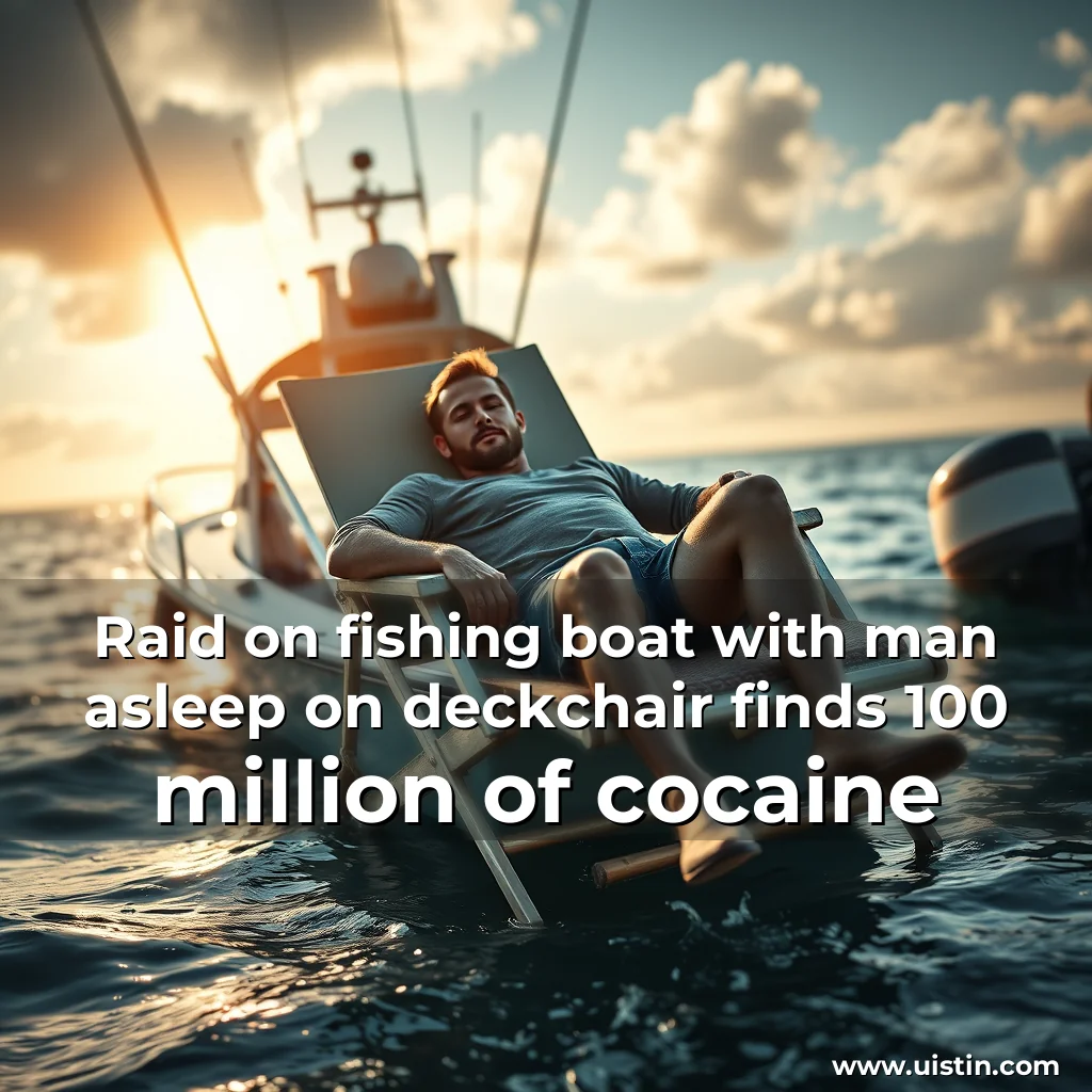 Read more about the article Raid on fishing boat with man asleep on deckchair finds 100 million of cocaine