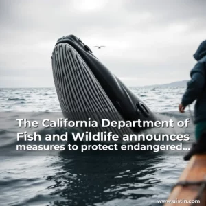 Artistic representation for The California Department of Fish and Wildlife announces measures to protect endangered whales from Dungeness crab fishing